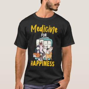 Camiseta Meu Remédio Para Felicidade Chamado Gatos Todos os