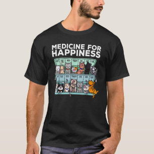 Camiseta Meu Remédio Para Felicidade Chamado Gatos todos os