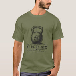 Camiseta Meu Reset Diário | Treino Levantar Respirar Repeti