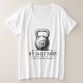 Camiseta Meu Reset Diário | Treino Levantar Respirar Repeti