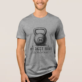 Camiseta Meu Reset Diário | Treino Levantar Respirar Repeti