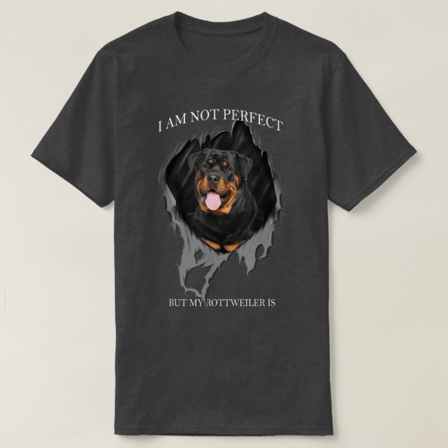 Camiseta Meu Rottweiler É Cachorro Perfeito  (Frente do Design)