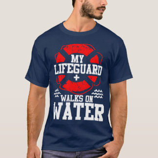 Camiseta Meu salva-vidas caminha sobre a água Cristão Jesus