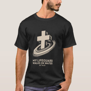 Camiseta Meu salva-vidas caminha sobre a água Fé Inspirador