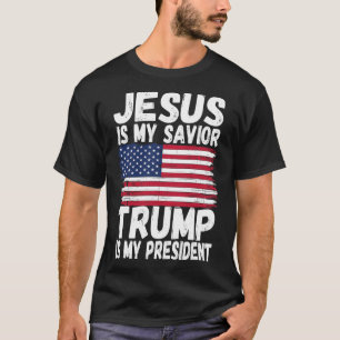Camiseta Meu Salvador Trump É Meu Presente Republicano Pres