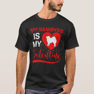 Camiseta Meu Samoyed É Minha Forma De Coração Namorados Sam