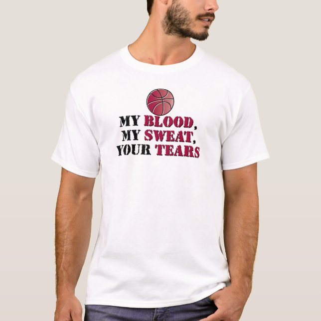 Camiseta Meu sangue, meu suor, seus rasgos - basquetebol (Frente)