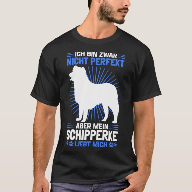 Camiseta Meu Schipperke me ama pastor belga (Frente)