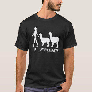 Camiseta Meu Seguidor Alpaca Llama Lama Animal Fofo Sociáve