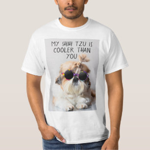 Camiseta Meu Shih Tzu É Mais Legal Que Seus Óculos De Sol.