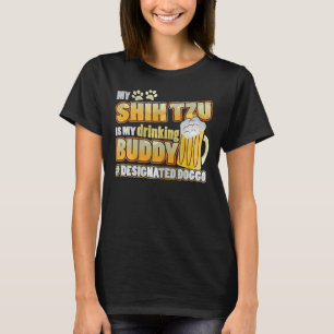 Camiseta Meu Shih Tzu É Meu Amigo Bebendo