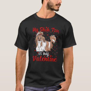 Camiseta Meu Shih Tzu É Meu Namorados Coração Amor Shih Tzu