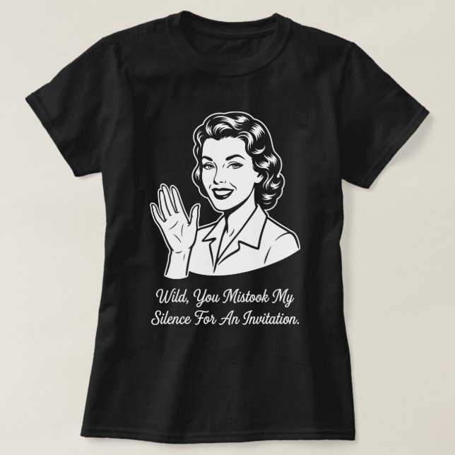 Camiseta Meu Silêncio por Convite Retro (Frente do Design)