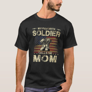 Camiseta Meu Sócio Favorito Me Chama Mãe   Mãe do exército 