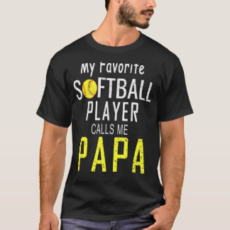 Camiseta Meu Softball favorito me chama de pai
