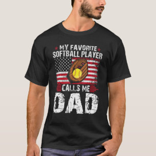 Camiseta Meu Softball Favorito Me Chama De Softball De Pai