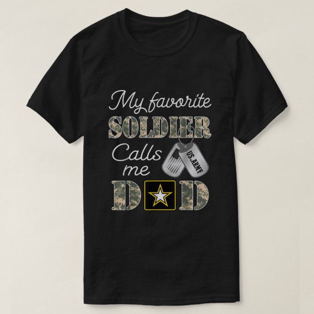 Camiseta Meu Soldado Favorito Me Chama De Graduação Do Exér (Frente do Design)