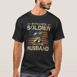 Camiseta Meu Soldado Favorito Me Chama de Marido   Orgulhos