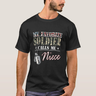 Camiseta Meu Soldado Favorito Me Chama de Sobrinha Família
