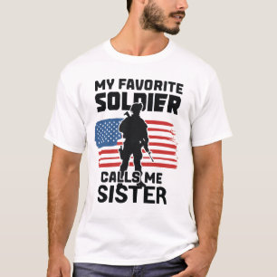 CAMISETA MEU SOLDADO FAVORITO ME CHAMA IRMÃ