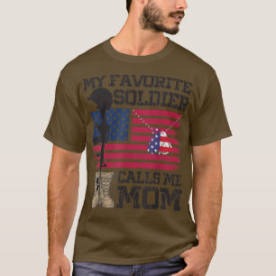 Camiseta Meu Soldado Favorito Me Chama Mãe Exército Orgulho