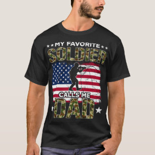 Camiseta Meu Soldado Favorito Me Chama Pai Pai Do Exército.