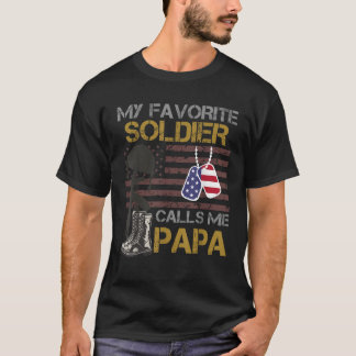 Camiseta Meu Soldado Favorito Me Chama Papai USA Fla Americ