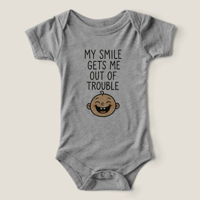 Camiseta Meu Sorriso Me Deixa Sem Problemas Um Pedaço (Design frontal)