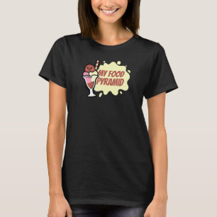 Camiseta Meu Sorvete de Pirâmide Comida Cone Happy Sorvete