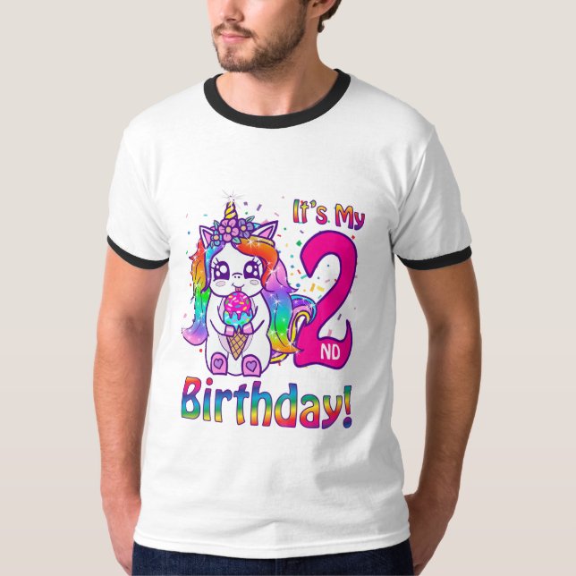 Camiseta Meu sorvete segundo aniversário (Frente)