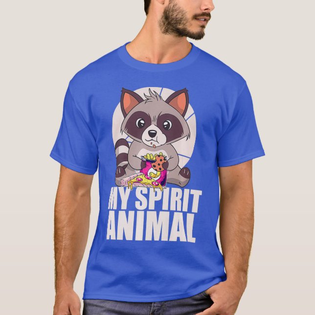 Camiseta MEU SPIRIT ANIMAL Engraçado Raccoon Meming Junk (Frente)