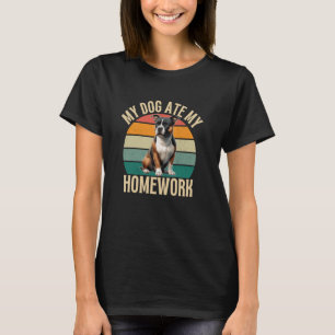 Camiseta Meu Staffordshire Bull Terrier Dog Comeu Minha Cas