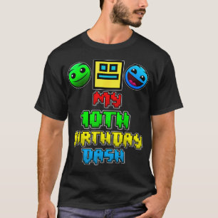 Camiseta Meu tema de festa de aniversário de 10 anos jogo d
