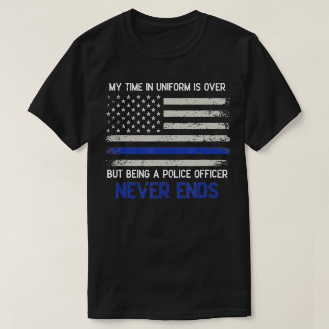 Camiseta Meu tempo de uniforme acabou (Frente do Design)