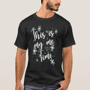 Camiseta Meu Tempo Eu Com Flocos De Neve Caindo