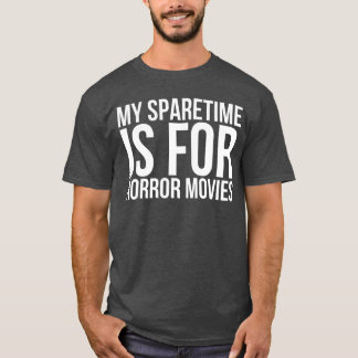 Camiseta Meu tempo livre é para a família de filmes de terr
