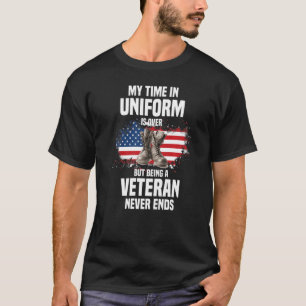 Camiseta Meu Tempo Na Uniforme Acabou, Mas Ser Um Veterano