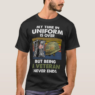 Camiseta Meu Tempo Na Uniforme Acabou, Mas Ser Um Veterano