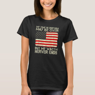 Camiseta Meu Tempo Uniforme Pode Ter Acabado Mas Minha Vigí