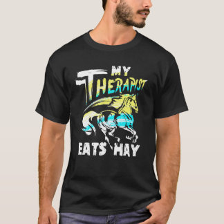 Camiseta Meu Terapeuta Come Feno Cavaleiro Equestre