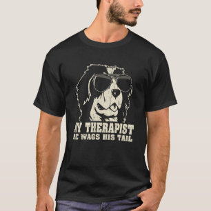 Camiseta Meu Terapeuta Ele Balança o Rabo São Bernardo
