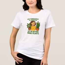 Camiseta Meu Terapeuta Está Ocupado – Amante de Plantas Div