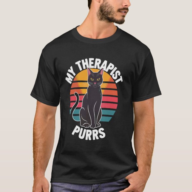 Camiseta Meu Terapeuta Ronrona (Frente)