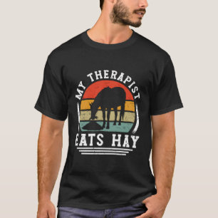 Camiseta Meu Terapista Come Cavalos Cavaleiros Cavaleiros