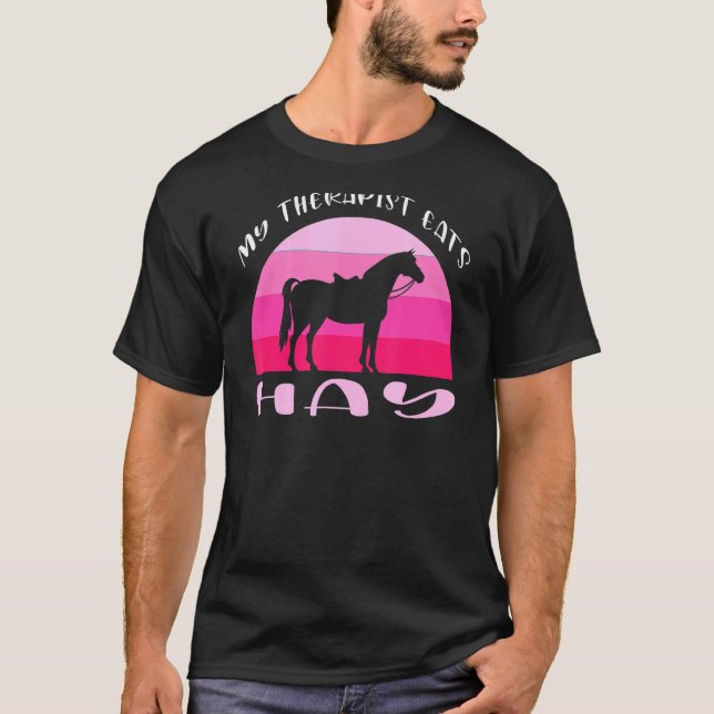 Camiseta Meu Terapista Come Hay Equestrian (Frente)