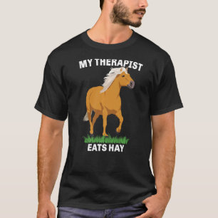 Camiseta Meu Terapista Come Hay Haflinger Horse 1