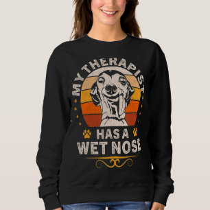 Camiseta Meu Terapista tem um Cachorro de Greyhound Molhado