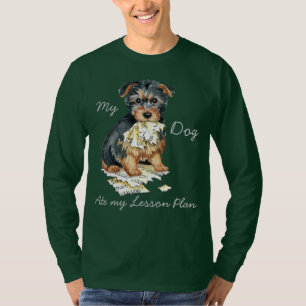 Camiseta Meu Terrier Australiano Comeu Meu Plano de Lição