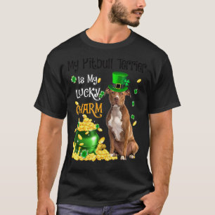 Camiseta Meu Terrier Pitbull É Minha Sortuda Pasta De Cacho