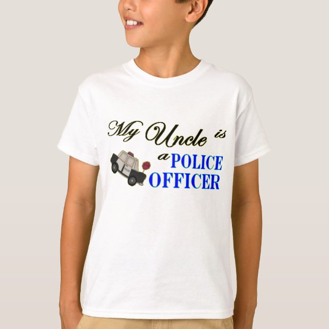 Camiseta Meu tio é um agente da polícia (Frente)